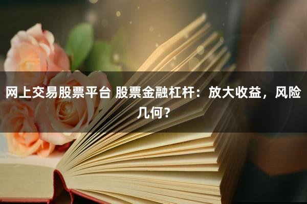 网上交易股票平台 股票金融杠杆：放大收益，风险几何？