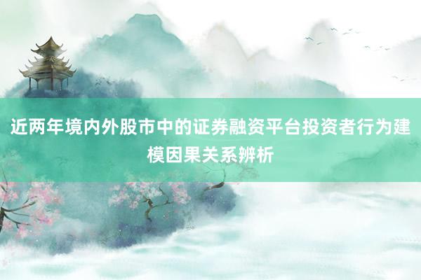 近两年境内外股市中的证券融资平台投资者行为建模因果关系辨析