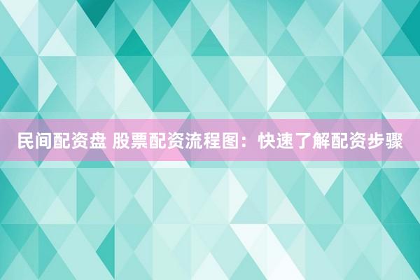 民间配资盘 股票配资流程图：快速了解配资步骤